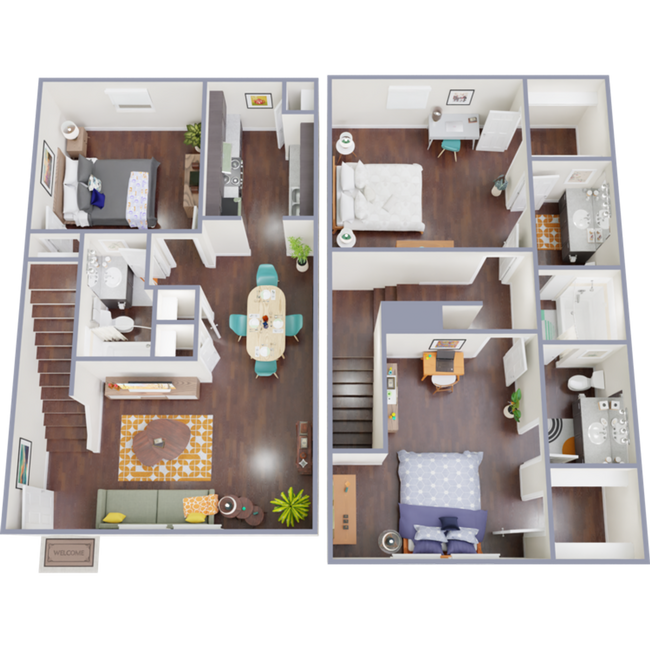 3 Bed / 2.5 Bath - CLASSIC floor plan